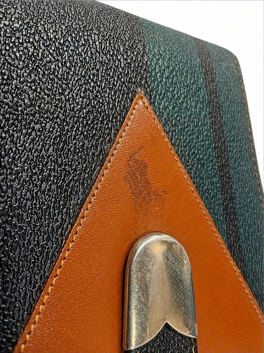 POLO RALPH LAUREN | VintageLeather Bifold Wallet Colorblock Clasp